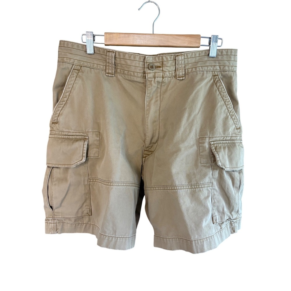 Polo Ralph Lauren Mens Cargo Shorts Khaki Tan Cotton Twill Sz 34 Casual Outdoor